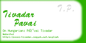 tivadar pavai business card